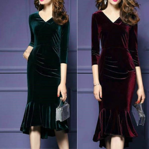casual dresses gold velvet dress women's slim hip skirt midi women vintage bodycon long party vestidos, Black;gray
casual dresses gold velvet dress women's slim hip skirt midi women vintage bodycon long party vestidos, Black;gray