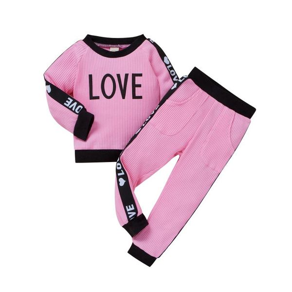 clothing sets 2021 0-3y casual kids baby girl clothes set tracksuit loeve letter striped print long sleeve pants spring autumn 2pcs, White
clothing sets 2021 0-3y casual kids baby girl clothes set tracksuit loeve letter striped print long sleeve pants spring autumn 2pcs, White