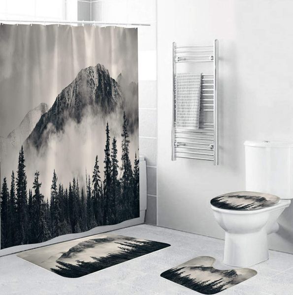 4 piece national parks shower curtain sets with non-slip rug, toilet lid cover, bath mat and 12 hooks, canadian smokey mountain
4 piece national parks shower curtain sets with non-slip rug, toilet lid cover, bath mat and 12 hooks, canadian smokey mountain