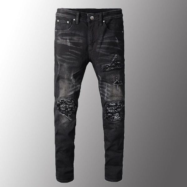 minglu men jeans luxury mens black bandanna paisley printed patchwork biker slim skinny pleated stretch denim ripped pants men's, Blue
minglu men jeans luxury mens black bandanna paisley printed patchwork biker slim skinny pleated stretch denim ripped pants men's, Blue