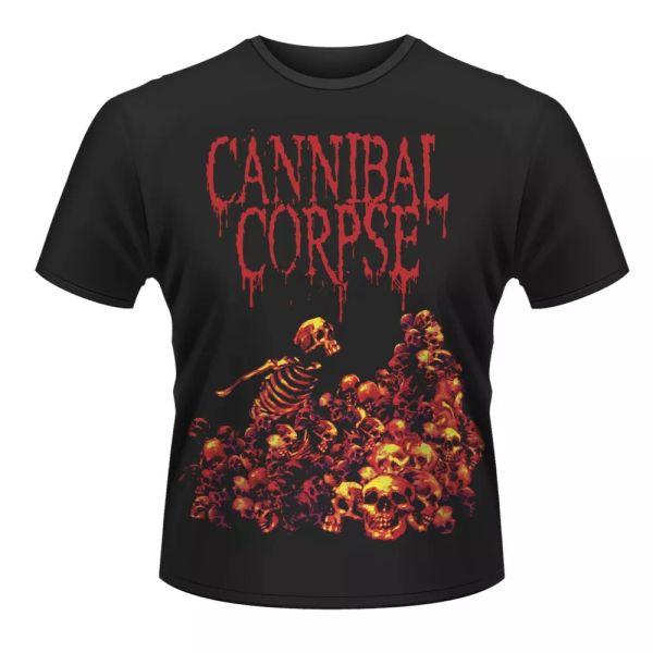 cannibal corpse pile of skulls official t-shirt men unisex, White;black