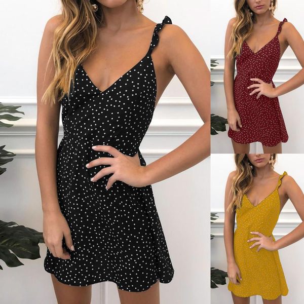 casual dresses wave point back lacing wavy shoulder strap dress sundress women summer 2021 straps v neck sleeveless vestidos, Black;gray
casual dresses wave point back lacing wavy shoulder strap dress sundress women summer 2021 straps v neck sleeveless vestidos, Black;gray