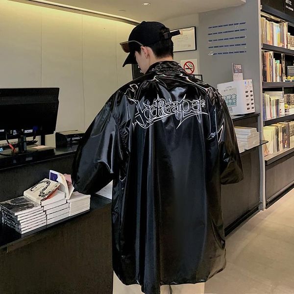 men's casual shirts / women's shiny short sleeved shirt, hip hop style loose modern fashion jacket, harajuku, street clothes, in 2, White;black
men's casual shirts / women's shiny short sleeved shirt, hip hop style loose modern fashion jacket, harajuku, street clothes, in 2, White;black