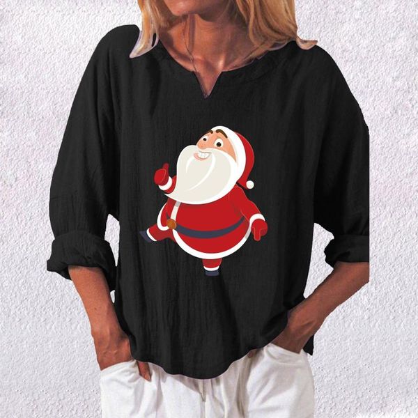 women's blouses & shirts 45# casual blouse tunic female clothing women 2021 autumn slim vintage christmas printing o neck long sleeve, White
women's blouses & shirts 45# casual blouse tunic female clothing women 2021 autumn slim vintage christmas printing o neck long sleeve, White