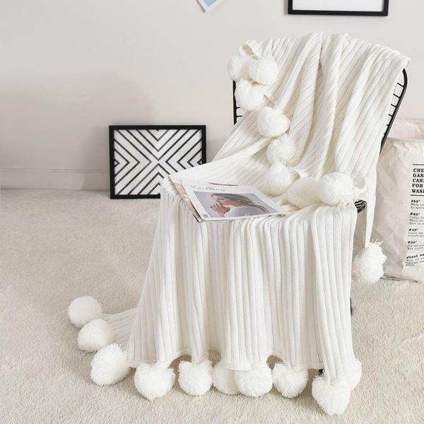 blankets thread blanket with balls solid color pink grey white throw for bed sofa home textile fashion cape knitted cover
blankets thread blanket with balls solid color pink grey white throw for bed sofa home textile fashion cape knitted cover
