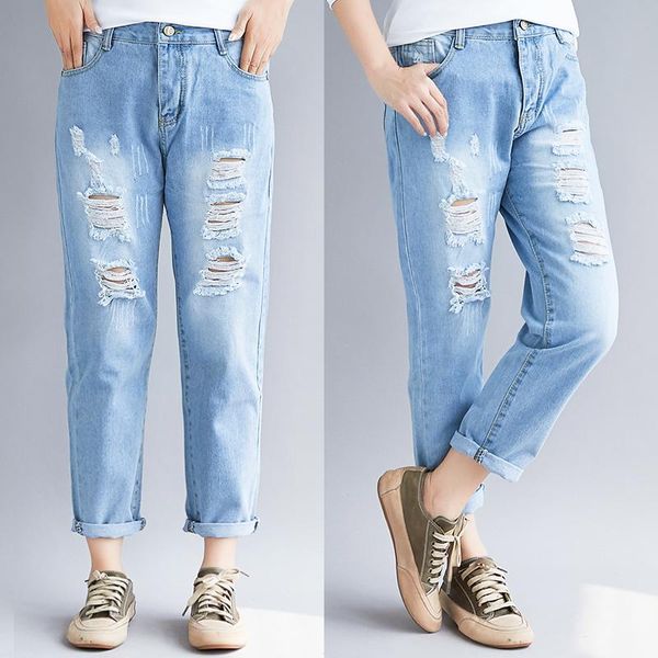 women's pants & capris large size female jeans nine points loose thin 2021 autumn hole wild, Black;white
women's pants & capris large size female jeans nine points loose thin 2021 autumn hole wild, Black;white