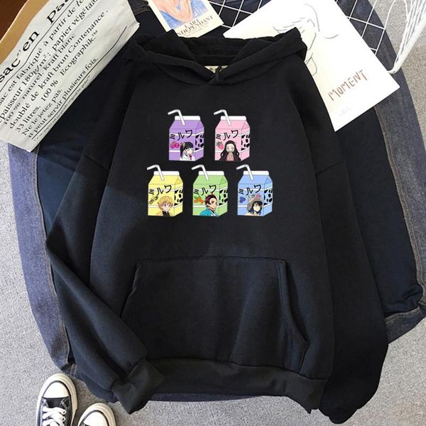 men's hoodies & sweatshirts slayer traum milch druck kimetsu keine yaiba pullover hoodie sweatshirt kleidung 2021 streetwear frauen, Black
men's hoodies & sweatshirts slayer traum milch druck kimetsu keine yaiba pullover hoodie sweatshirt kleidung 2021 streetwear frauen, Black