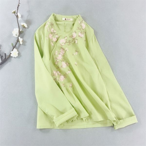 autumn folk style women skew collar long sleeve tshirt floral embroidery cotton linen tee shirt femme plus size d383 210512, White
autumn folk style women skew collar long sleeve tshirt floral embroidery cotton linen tee shirt femme plus size d383 210512, White