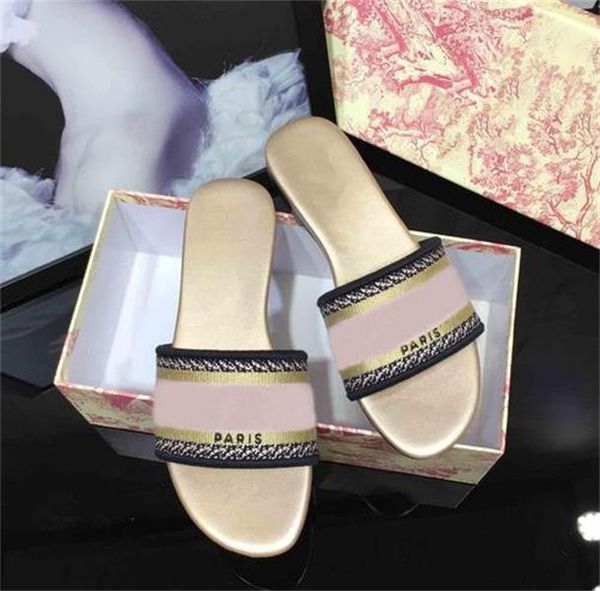 2021 new paris beach slide scuffs womens slippers summer sandals ladies flip flops multicolors embroidered floral shoes with shoe box, Black
2021 new paris beach slide scuffs womens slippers summer sandals ladies flip flops multicolors embroidered floral shoes with shoe box, Black