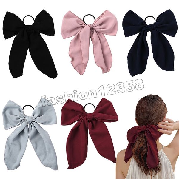 elegant chiffon scrunchie scarf bowknot ponytair hair ties solid color elastic hair bands hairbands for women hair accessories, Pink
elegant chiffon scrunchie scarf bowknot ponytair hair ties solid color elastic hair bands hairbands for women hair accessories, Pink