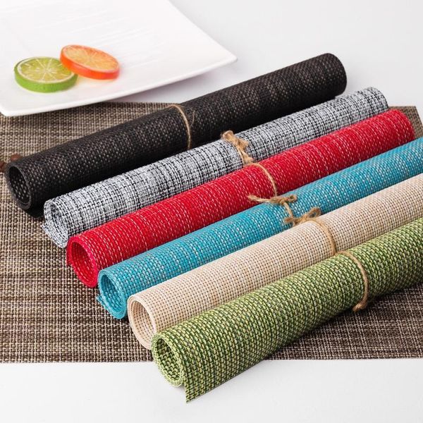 mats & pads jueqi 1pcs placemats pvc placemat bar mat plate table set kitchen square