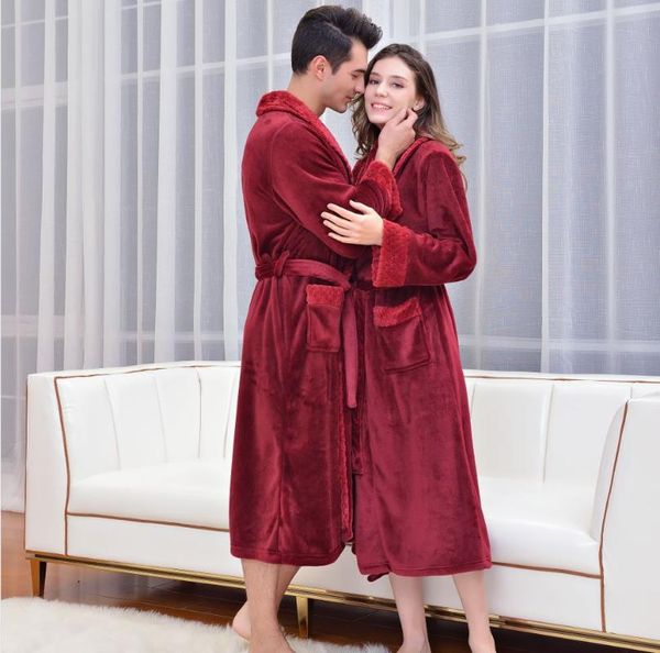 women's sleepwear winter warm female coral fleece kimono robe lovers couple nightgown bath gown men large nightwear bata mujer hombre, Black;red
women's sleepwear winter warm female coral fleece kimono robe lovers couple nightgown bath gown men large nightwear bata mujer hombre, Black;red