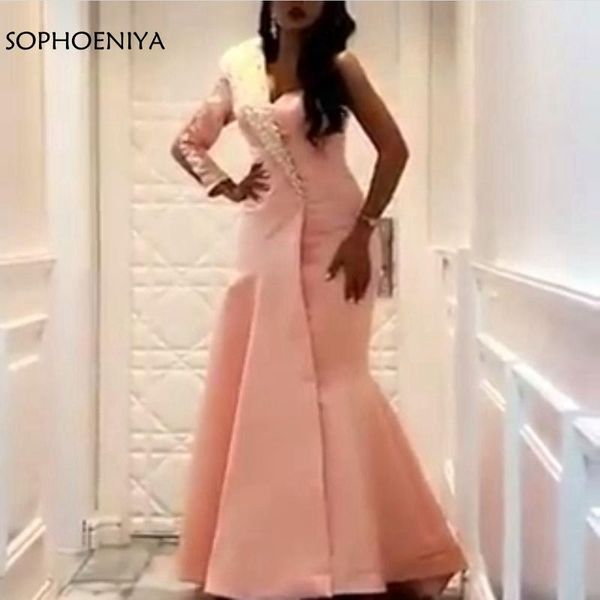 party dresses arrival one shoulder pink evening 2021 abendkleider dubai kaftan gown formal dress robe soiree, White;black
party dresses arrival one shoulder pink evening 2021 abendkleider dubai kaftan gown formal dress robe soiree, White;black