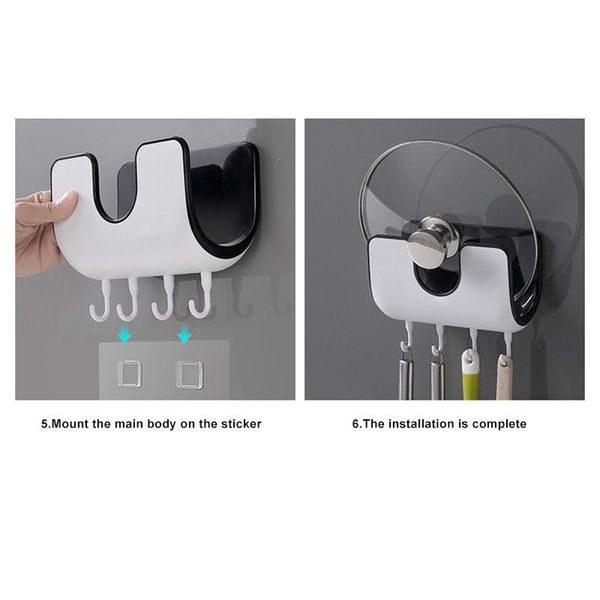 bathroom storage & organization waterproof punch-wall-mounted pot lid rack with four hooks for kitchen lsf
bathroom storage & organization waterproof punch-wall-mounted pot lid rack with four hooks for kitchen lsf