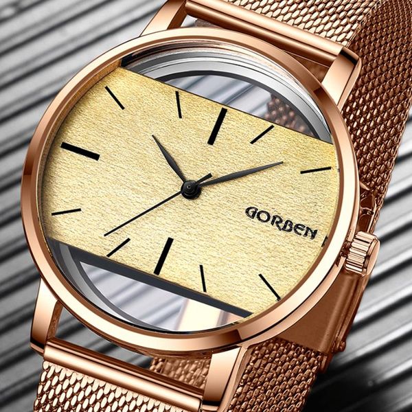 wristwatches gorben unique wood dial watch men quartz wrist male fashion stainless steel strap simple rose gold clock relogio masculino, Slivery;brown
wristwatches gorben unique wood dial watch men quartz wrist male fashion stainless steel strap simple rose gold clock relogio masculino, Slivery;brown