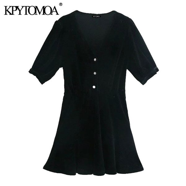 women chic fashion with rhinestone buttons velvet mini dress vintage v neck short sleeve female dresses mujer 210416, Black;gray
women chic fashion with rhinestone buttons velvet mini dress vintage v neck short sleeve female dresses mujer 210416, Black;gray