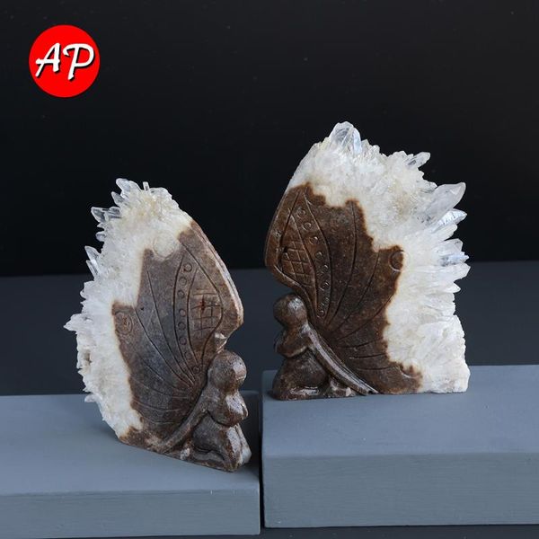 decorative objects & figurines 1pc natural white crystal cluster sculpture clear quartz butterfly girl handicraft energy ornament home d
decorative objects & figurines 1pc natural white crystal cluster sculpture clear quartz butterfly girl handicraft energy ornament home d