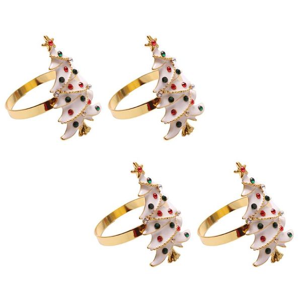 napkin rings 4pcs christmas buckles xmas party dining table decorations