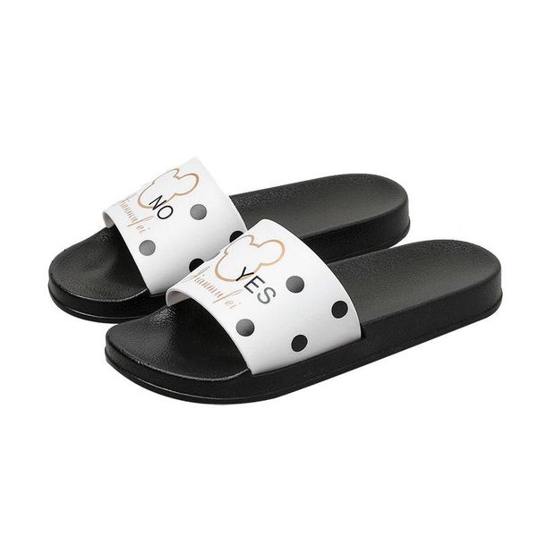 slippers 2021 home ladies cartoon mouse korean style non-slip indoor thick bottom bathroom cute, Black 
slippers 2021 home ladies cartoon mouse korean style non-slip indoor thick bottom bathroom cute, Black