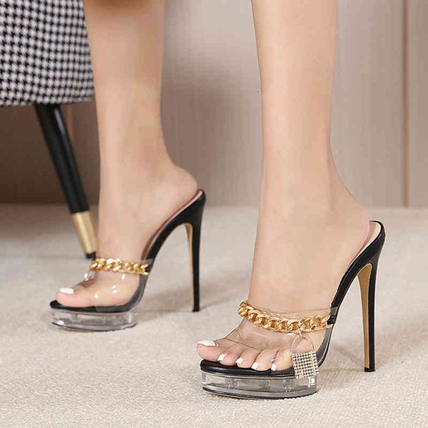 sandals elegante dedo do pé aberto transparente fundo grosso plataforma chinelos moda metal corrente designer sandálias stiletto sapatos f3h, Black
sandals elegante dedo do pé aberto transparente fundo grosso plataforma chinelos moda metal corrente designer sandálias stiletto sapatos f3h, Black