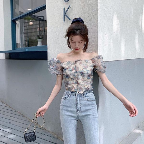 women's blouses & shirts 2021 summer womens clothing crop blouse blusas slim off shoulder slash neck puff sleeve floral shirt stree, White
women's blouses & shirts 2021 summer womens clothing crop blouse blusas slim off shoulder slash neck puff sleeve floral shirt stree, White