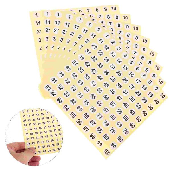 gift wrap 100pcs round number stickers unique pasters