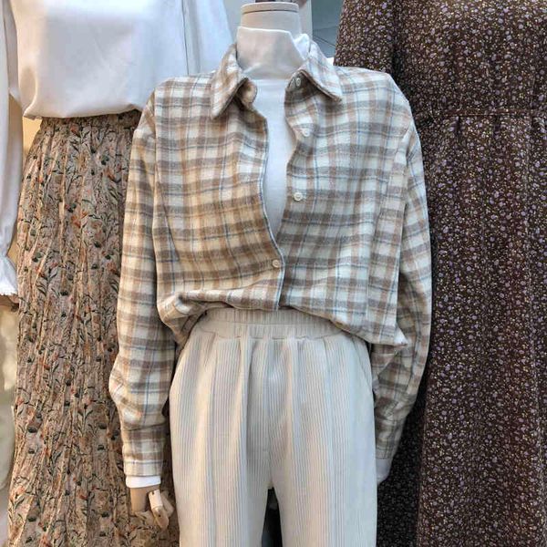 spring simple plaid blouses women buttoned shirts all match turn-down collar camisas mujer long sleeve women 210514, White
spring simple plaid blouses women buttoned shirts all match turn-down collar camisas mujer long sleeve women 210514, White