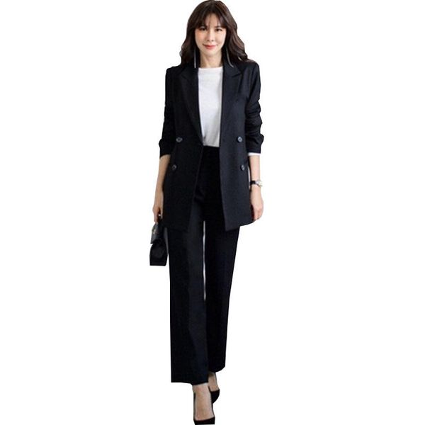 women's suits & blazers loose korean casual autumn and winter ol suit black fashion large size temperament office dress two sets, White;black
women's suits & blazers loose korean casual autumn and winter ol suit black fashion large size temperament office dress two sets, White;black
