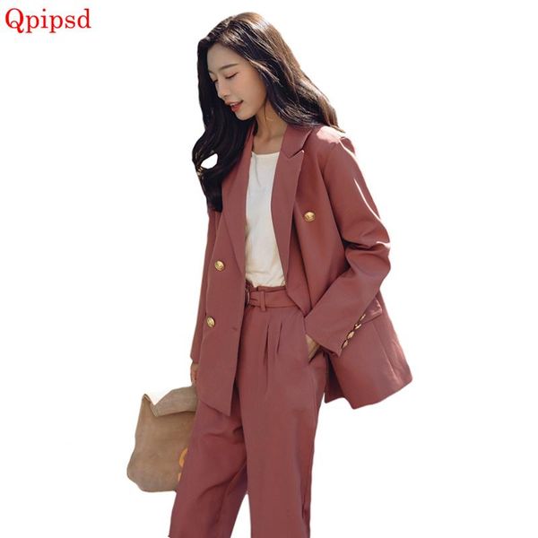 korean suits female 2021 spring autumn double-breasted suit 2 piece sets womens temperament slim pant women business women's two pants, White
korean suits female 2021 spring autumn double-breasted suit 2 piece sets womens temperament slim pant women business women's two pants, White
