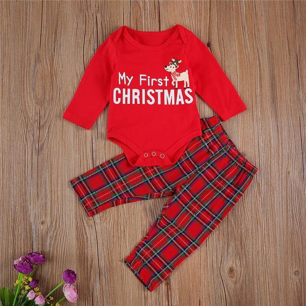 clothing sets autumn 2pcs baby christmas suit red o-neck long-sleeve rompers loose plaid pants for toddler boys girls 0-18, White
clothing sets autumn 2pcs baby christmas suit red o-neck long-sleeve rompers loose plaid pants for toddler boys girls 0-18, White