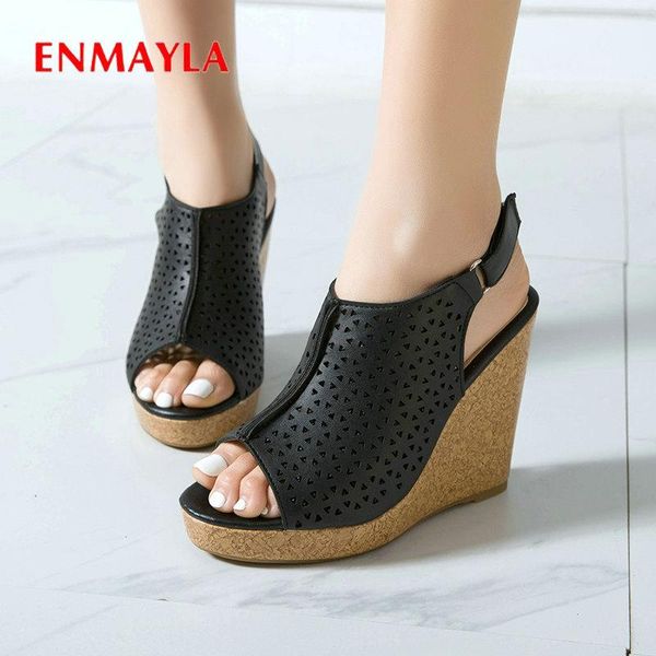 dress shoes enmayla gladiator women sandals pu solid 2021 casual hook & loop wedge booties fashion fretwork wedges for 34-43, Black
dress shoes enmayla gladiator women sandals pu solid 2021 casual hook & loop wedge booties fashion fretwork wedges for 34-43, Black