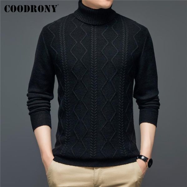 men's sweaters coodrony winter thick warm turtleneck sweater pullover men clothing arrivals 100% pure merino wool cashmere knitwear c31, White;black
men's sweaters coodrony winter thick warm turtleneck sweater pullover men clothing arrivals 100% pure merino wool cashmere knitwear c31, White;black