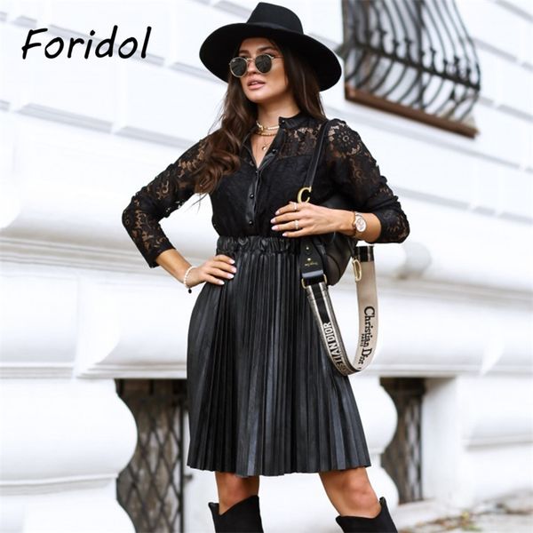 hollow out long sleeve design pu leather black lace dress women elegant fashion party vestidos de mujer autumn winter 210427, Black;gray
hollow out long sleeve design pu leather black lace dress women elegant fashion party vestidos de mujer autumn winter 210427, Black;gray