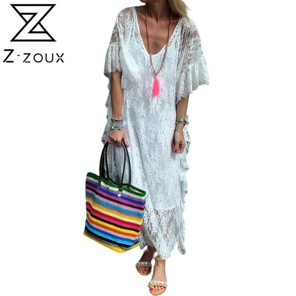 women dress white lace es v neck flare sleeve maxi loose leisure summer beach es black plus size 5xl 210513, Black;gray
women dress white lace es v neck flare sleeve maxi loose leisure summer beach es black plus size 5xl 210513, Black;gray