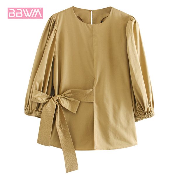 spring solid color bow tie waist lantern sleeve sleeves women's shirt joker loose female 210507, White
spring solid color bow tie waist lantern sleeve sleeves women's shirt joker loose female 210507, White