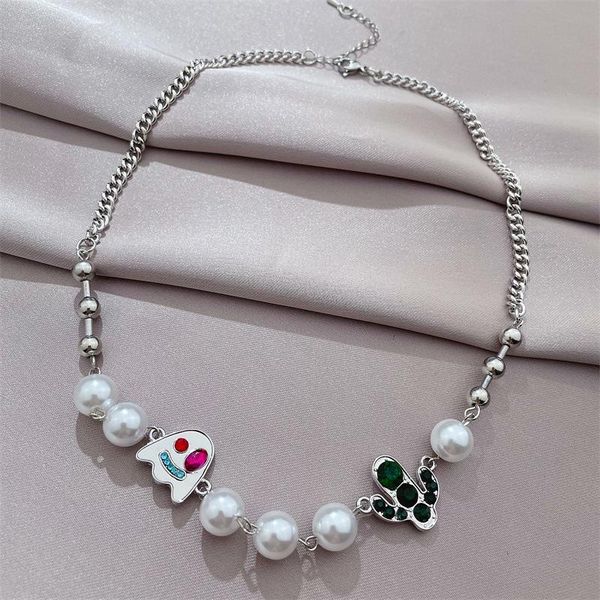 chokers ins trendy pearls chain ghost cactus shiny colorful rhinestone pendant necklace for men women fashion halloween jewelry gift, Golden;silver
chokers ins trendy pearls chain ghost cactus shiny colorful rhinestone pendant necklace for men women fashion halloween jewelry gift, Golden;silver