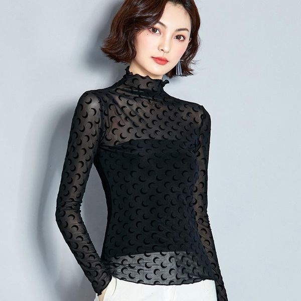 women's blouses & shirts blouse women long sleeve fashion mesh female half turtleneck shirt bottoming black femme chemisier 3nwz, White
women's blouses & shirts blouse women long sleeve fashion mesh female half turtleneck shirt bottoming black femme chemisier 3nwz, White