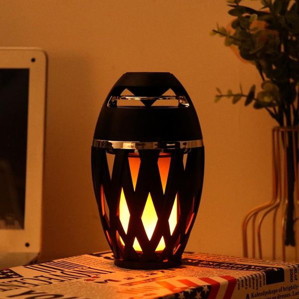 led flame speakers, torch speaker bluetooth wireless portable outdoor with flickers lights 2000mah battery speakers