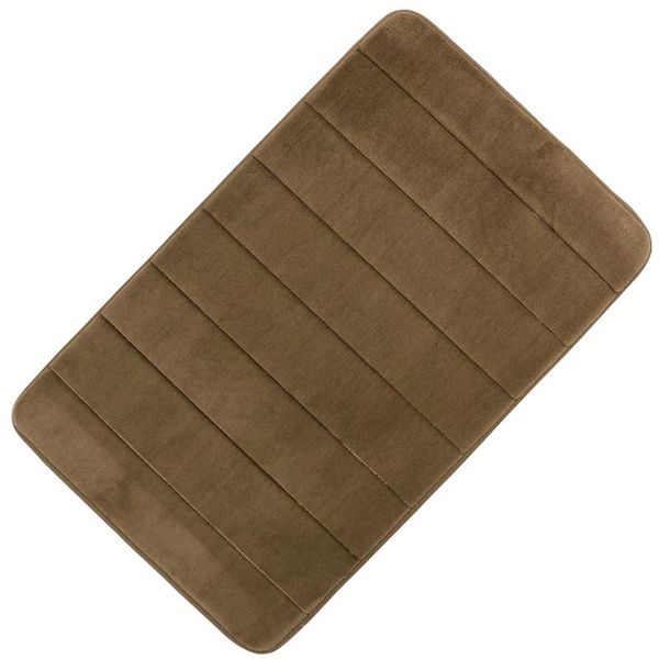 bath mats 50x80cm brown color memory foam non-slip pvc backing slow rebound stripe floor mat
bath mats 50x80cm brown color memory foam non-slip pvc backing slow rebound stripe floor mat