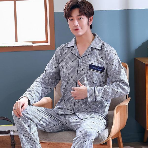 pajamas for male long sleeve cotton lapel cardigan spring and autumn loose-fitting large size ho men's sleepwear, Black;brown
pajamas for male long sleeve cotton lapel cardigan spring and autumn loose-fitting large size ho men's sleepwear, Black;brown