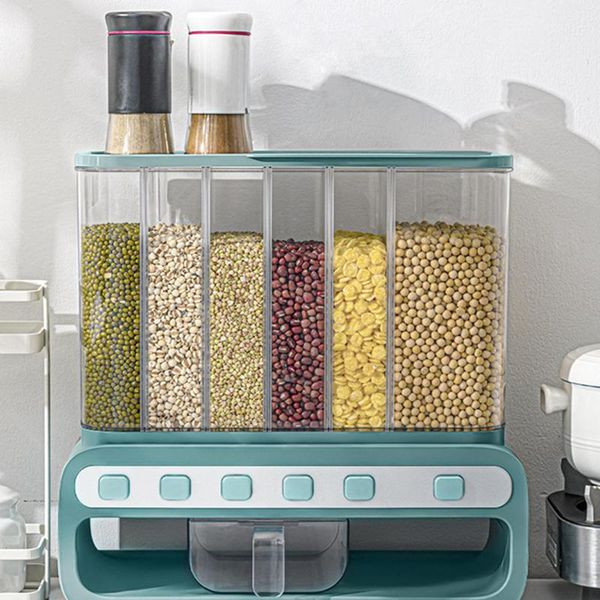storage bottles & jars 6in1 multifunctional rotating food box with lid moisture insect proof grain organizer separat rice bucket
storage bottles & jars 6in1 multifunctional rotating food box with lid moisture insect proof grain organizer separat rice bucket