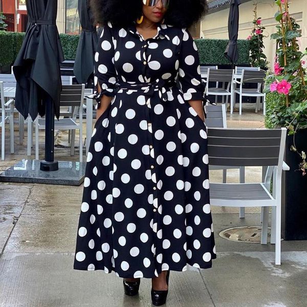 casual dresses elegant women for wedding party polka dot printed full sleeve single breasted ankle length fashion night dinner vestidos, Black;gray
casual dresses elegant women for wedding party polka dot printed full sleeve single breasted ankle length fashion night dinner vestidos, Black;gray