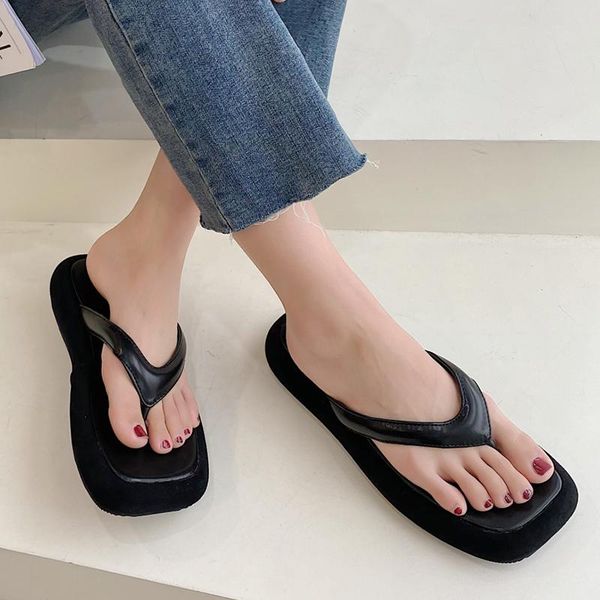 rimocy casual clip toe platform slippers women 2021 thick bottom non slip beach flip flops woman flat heel summer sandals ladies, Black
rimocy casual clip toe platform slippers women 2021 thick bottom non slip beach flip flops woman flat heel summer sandals ladies, Black