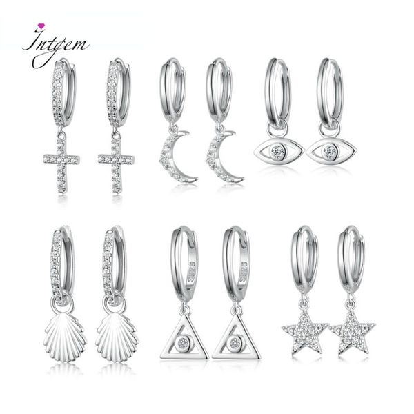hoop & huggie 925 sterling silver earrings cross moon white zircon for women men gift pendant fine ear jewelry gifts wholesale, Golden;silver
hoop & huggie 925 sterling silver earrings cross moon white zircon for women men gift pendant fine ear jewelry gifts wholesale, Golden;silver