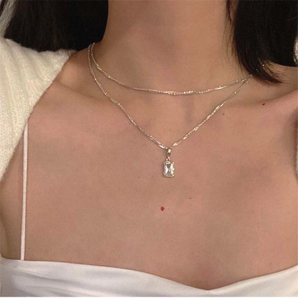 chokers rakol 2021 multi-layered rectangle zircon chain necklace female korean simple wild fashion clavicle jewelry, Golden;silver
chokers rakol 2021 multi-layered rectangle zircon chain necklace female korean simple wild fashion clavicle jewelry, Golden;silver
