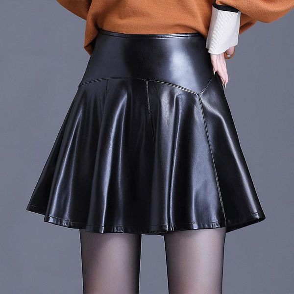 skirts autumn black high waist women pu leather mini skater skirt for fashion winter ladies short pleated female
skirts autumn black high waist women pu leather mini skater skirt for fashion winter ladies short pleated female