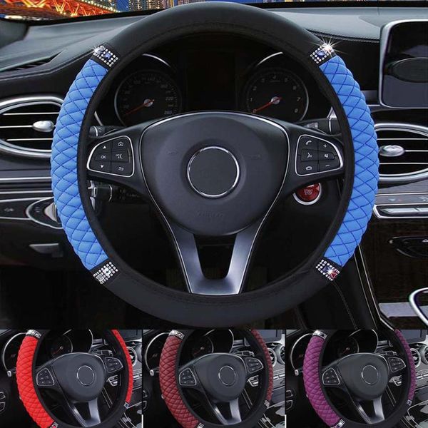 steering wheel covers universal 37-38cm diameter soft leather rhinestone car cover interior accessories steering-cover car-styling
steering wheel covers universal 37-38cm diameter soft leather rhinestone car cover interior accessories steering-cover car-styling