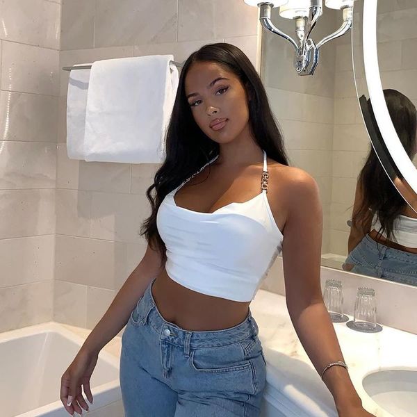 women's tanks & camis 2021 women summer fashion vest sleeveless v neck solid backless sling casual streetwear ladies tank night party, White
women's tanks & camis 2021 women summer fashion vest sleeveless v neck solid backless sling casual streetwear ladies tank night party, White