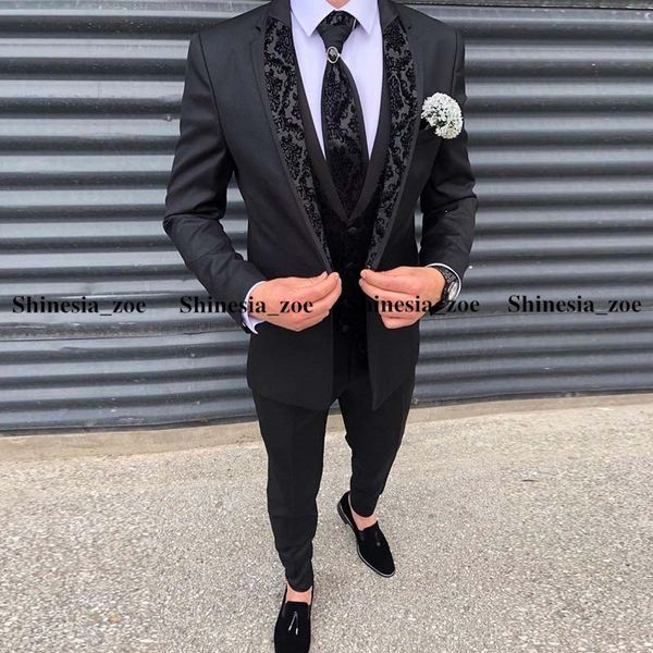 costume homme mariage silm black groom tuxedos lace peaky blinder groomsmen suits for wedding (jacket+vest+pants+tie), Black;gray
costume homme mariage silm black groom tuxedos lace peaky blinder groomsmen suits for wedding (jacket+vest+pants+tie), Black;gray