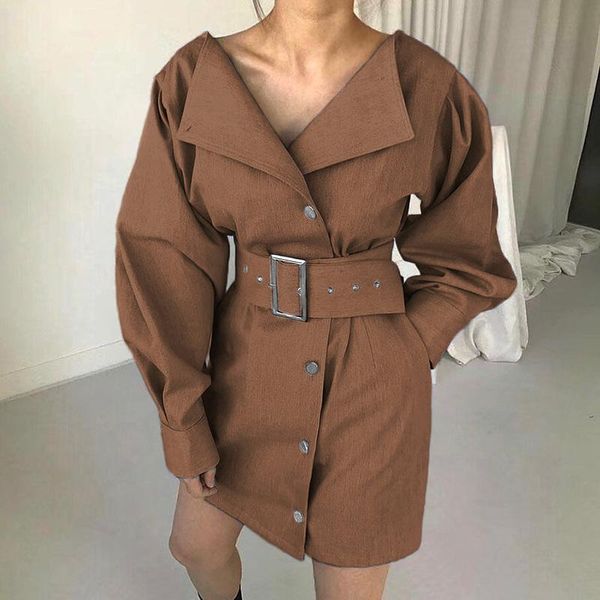 women's trench coats nshypoi autumn and winter temperament large lapel two-wear windbreaker waist thinner mid-length coat with belt, Tan;black
women's trench coats nshypoi autumn and winter temperament large lapel two-wear windbreaker waist thinner mid-length coat with belt, Tan;black